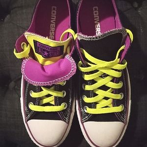 Black and Purple Converse Women's Size 8